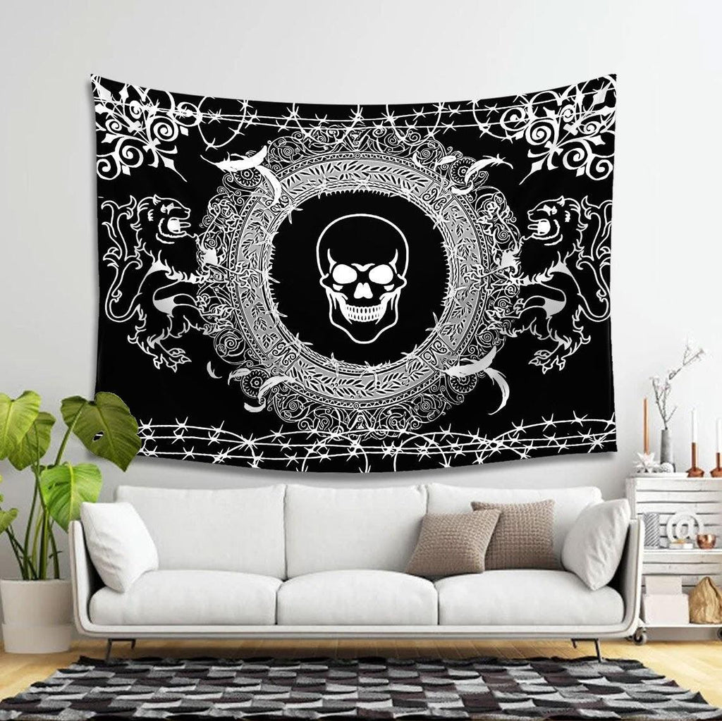 Goth Skull Tapestry - CustomsPig