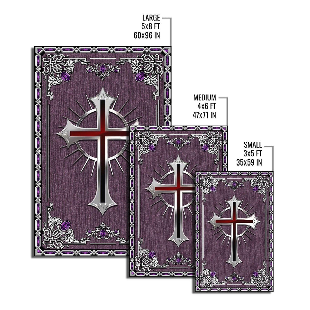 Gothic Cross Rug - CustomsPig