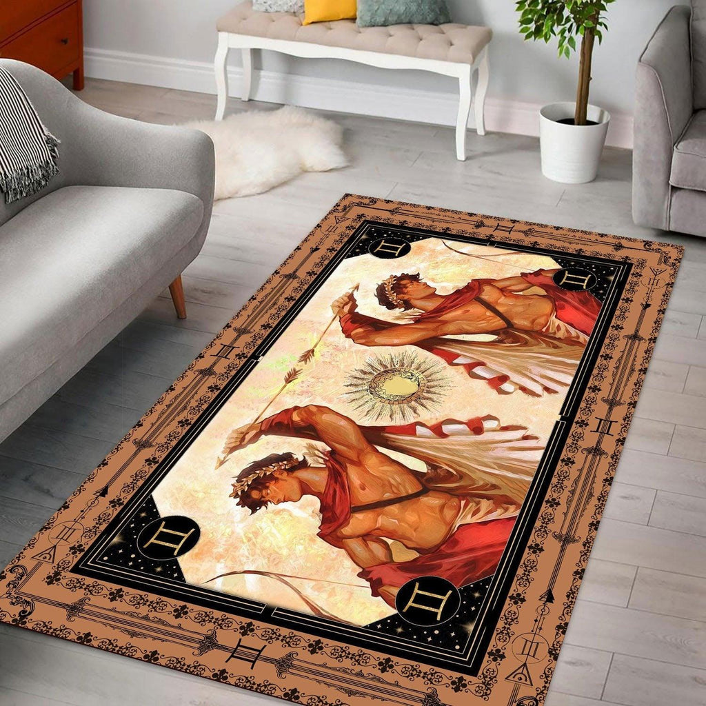 Greek Mythology Apollo Gemini Zodiac Rug - CustomsPig