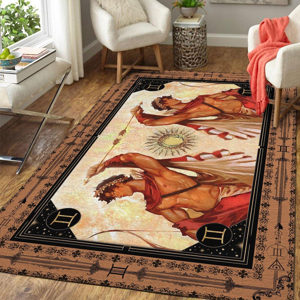 Greek Mythology Apollo Gemini Zodiac Rug - CustomsPig