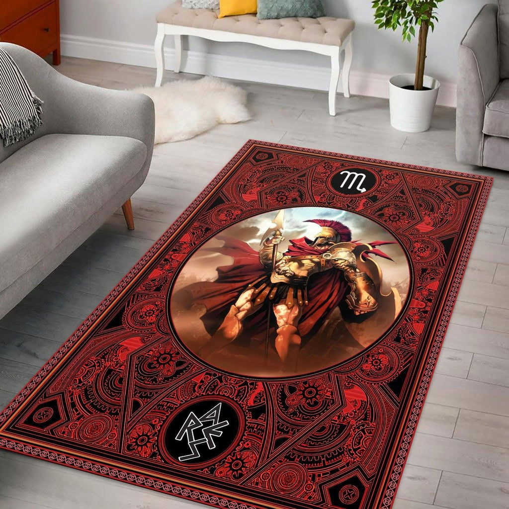 Greek Mythology Ares Scorpius Zodiac Rug - CustomsPig