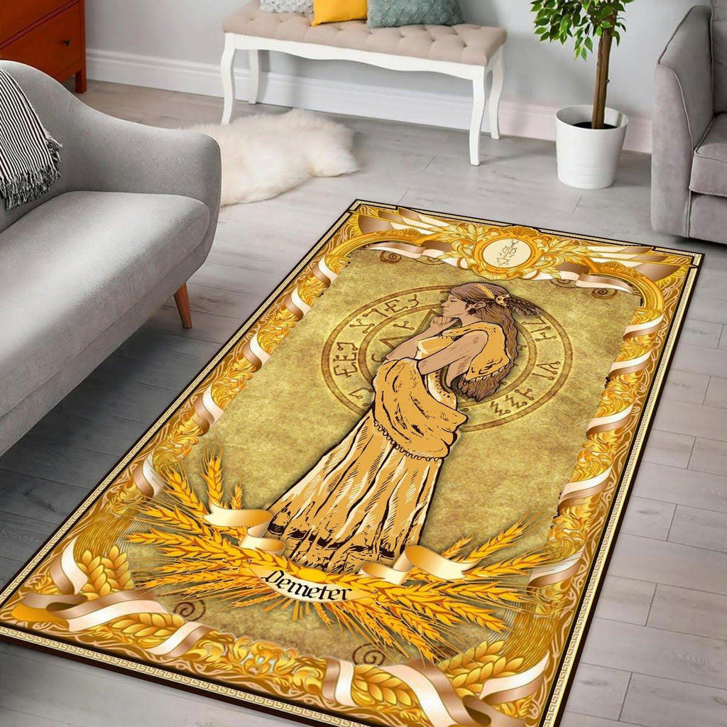 Greek Mythology Demeter Virgo Zodiac Rug - CustomsPig