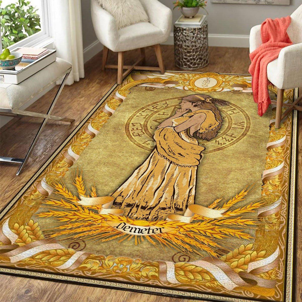 Greek Mythology Demeter Virgo Zodiac Rug - CustomsPig