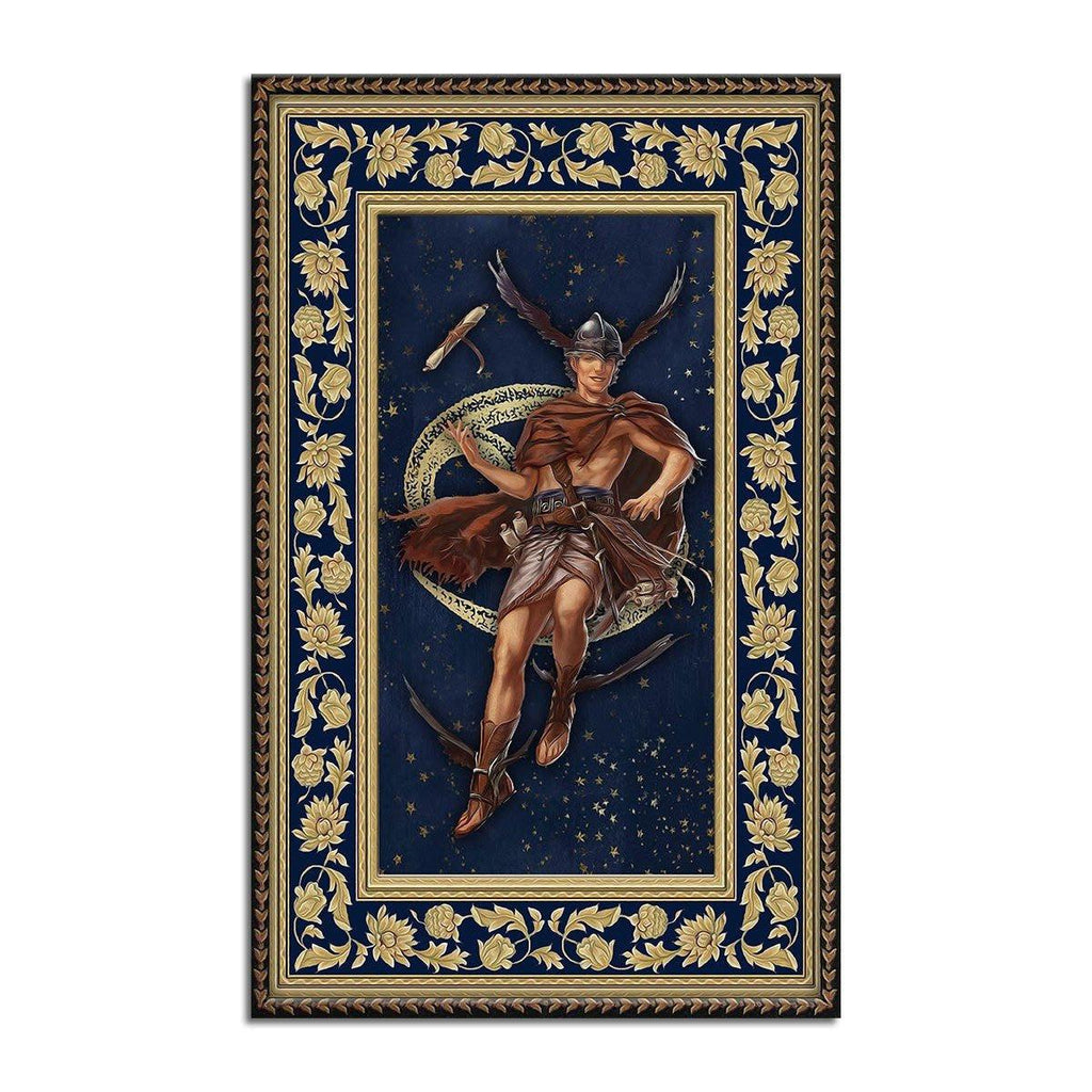 Greek Mythology Hermes Cancer Zodiac Rug - CustomsPig