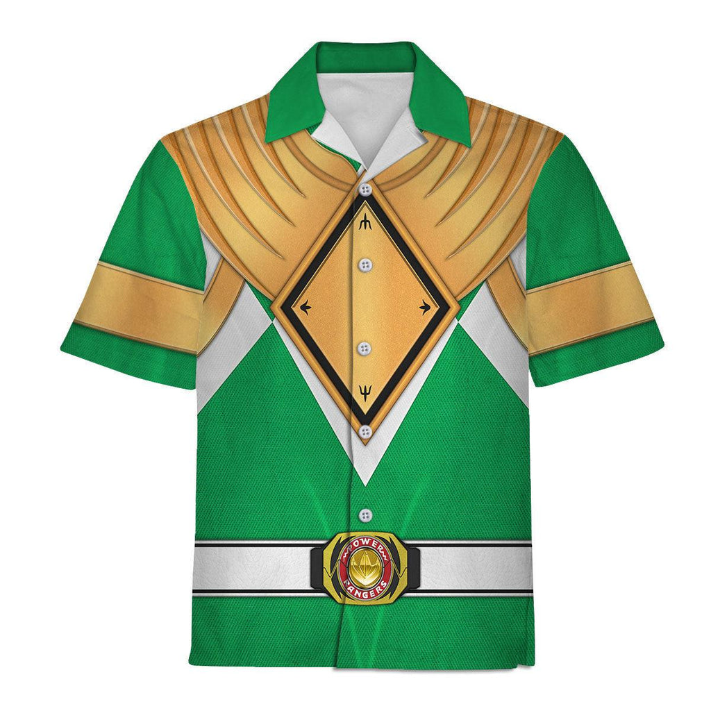 Green Ranger Dragon Shield Hawaiian Shirt Beach Shorts - CustomsPig.com