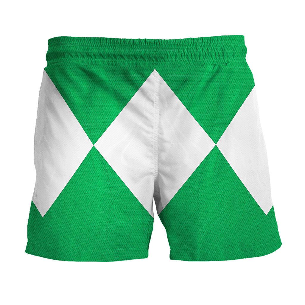 Green Ranger Dragon Shield Hawaiian Shirt Beach Shorts - CustomsPig.com