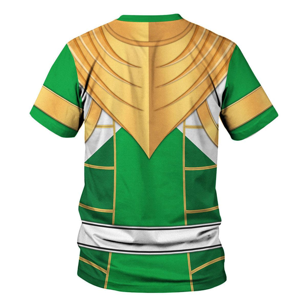 Green Ranger Dragon Shield Mighty Morphin Cosplay Hoodies Sweatshirt T-shirt Hawaiian - CustomsPig.com