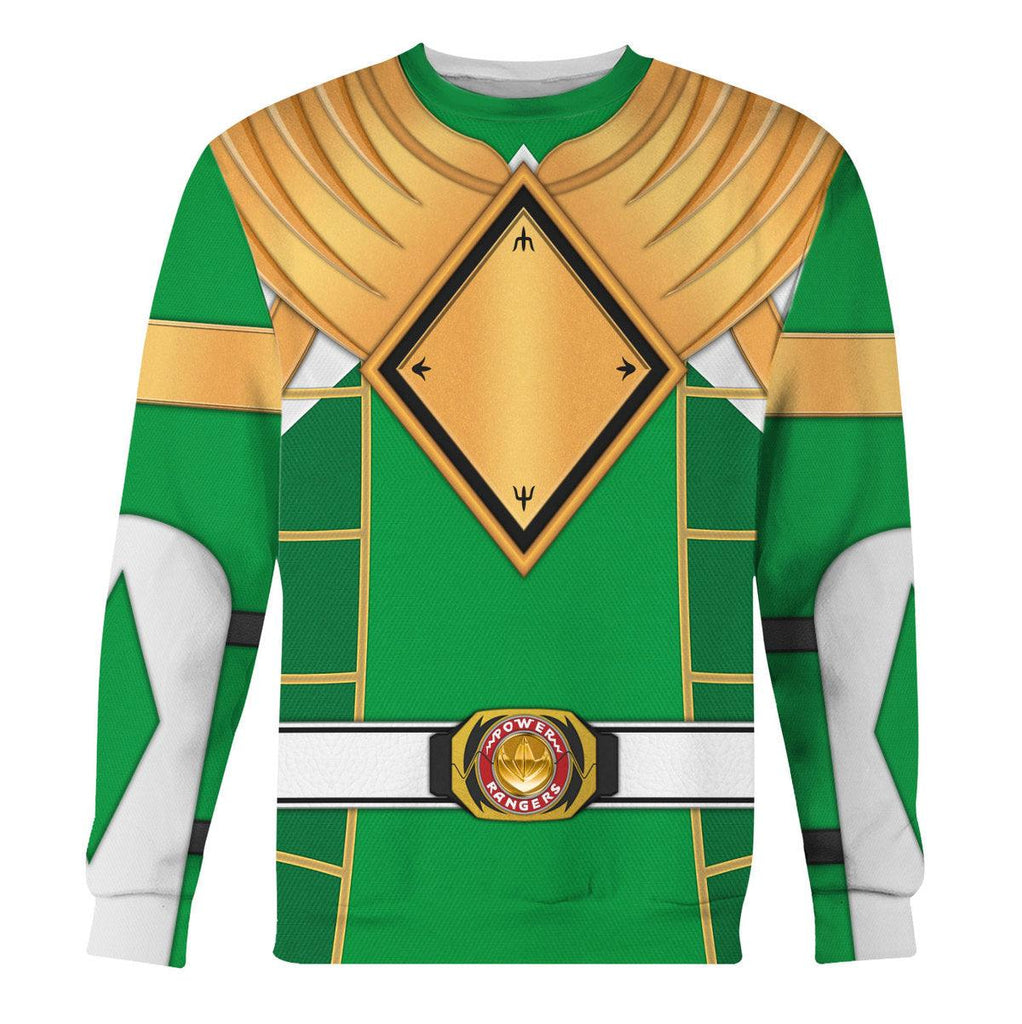 Green Ranger Dragon Shield Mighty Morphin Cosplay Hoodies Sweatshirt T-shirt Hawaiian - CustomsPig.com