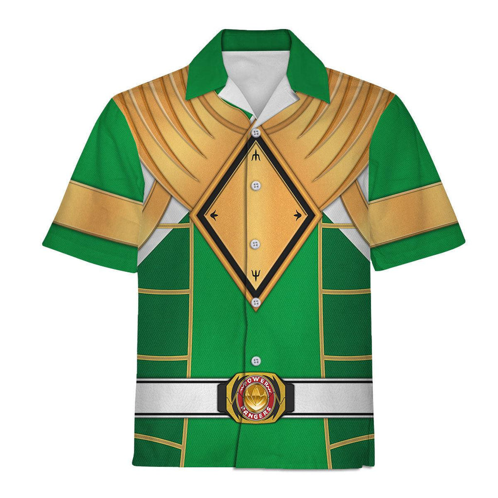 Green Ranger Dragon Shield Mighty Morphin Cosplay Hoodies Sweatshirt T-shirt Hawaiian - CustomsPig.com