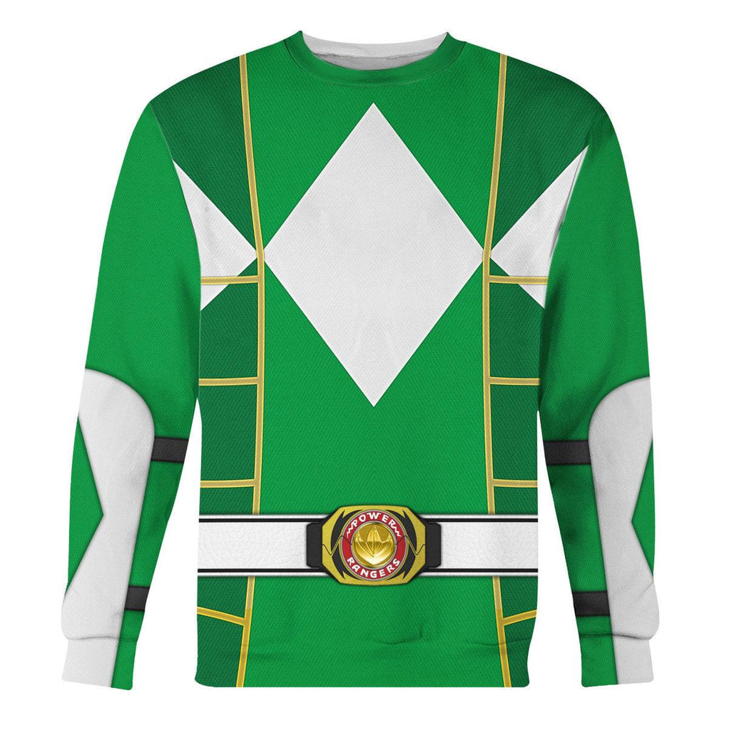 Green Ranger Mighty Morphin Cosplay Hoodies Sweatshirt T-shirt Hawaiian - CustomsPig.com