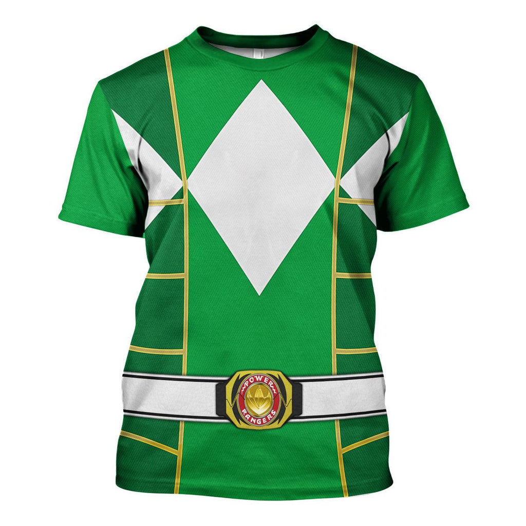 Green Ranger Mighty Morphin Cosplay Hoodies Sweatshirt T-shirt Hawaiian - CustomsPig.com