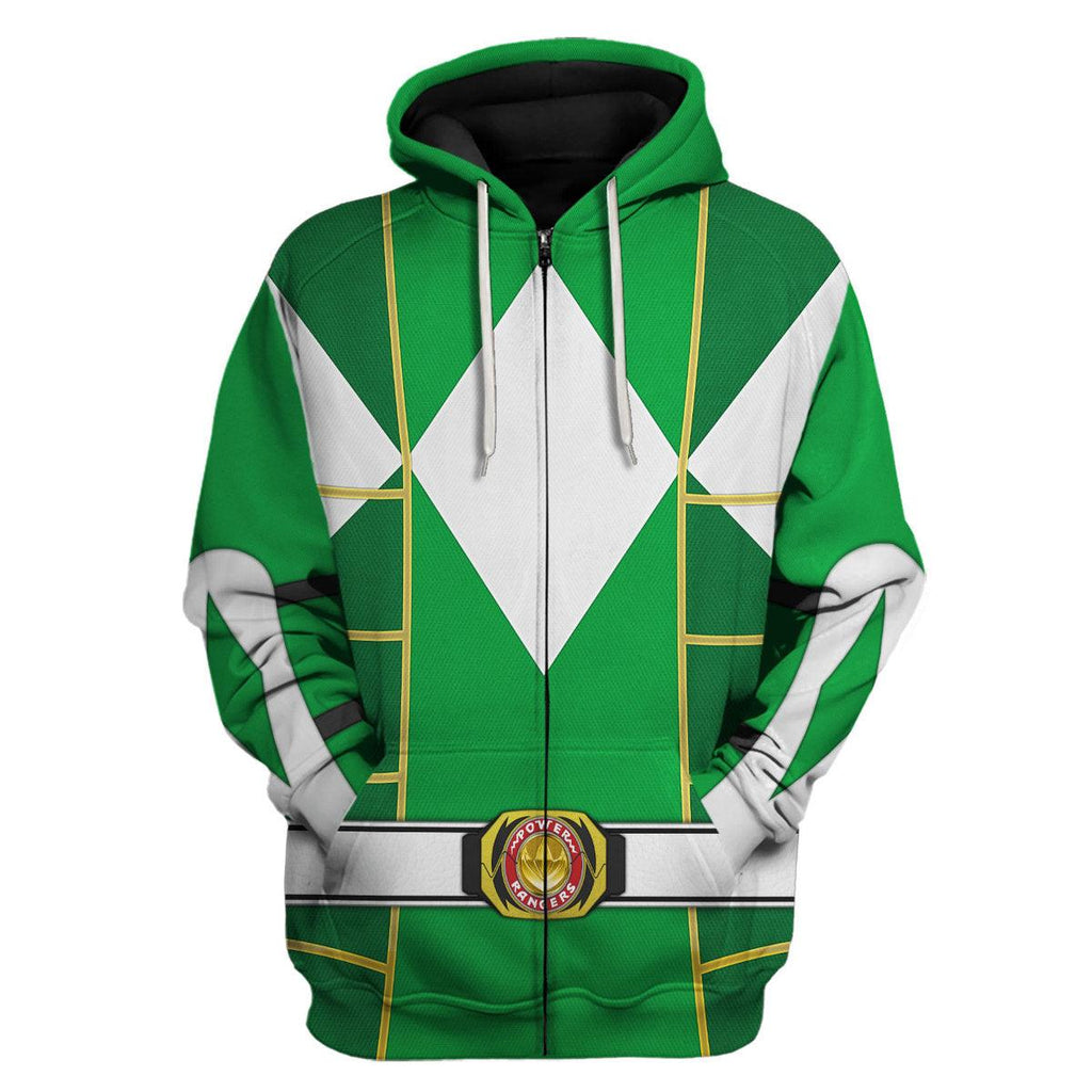 Green Ranger Mighty Morphin Cosplay Hoodies Sweatshirt T-shirt Hawaiian - CustomsPig.com