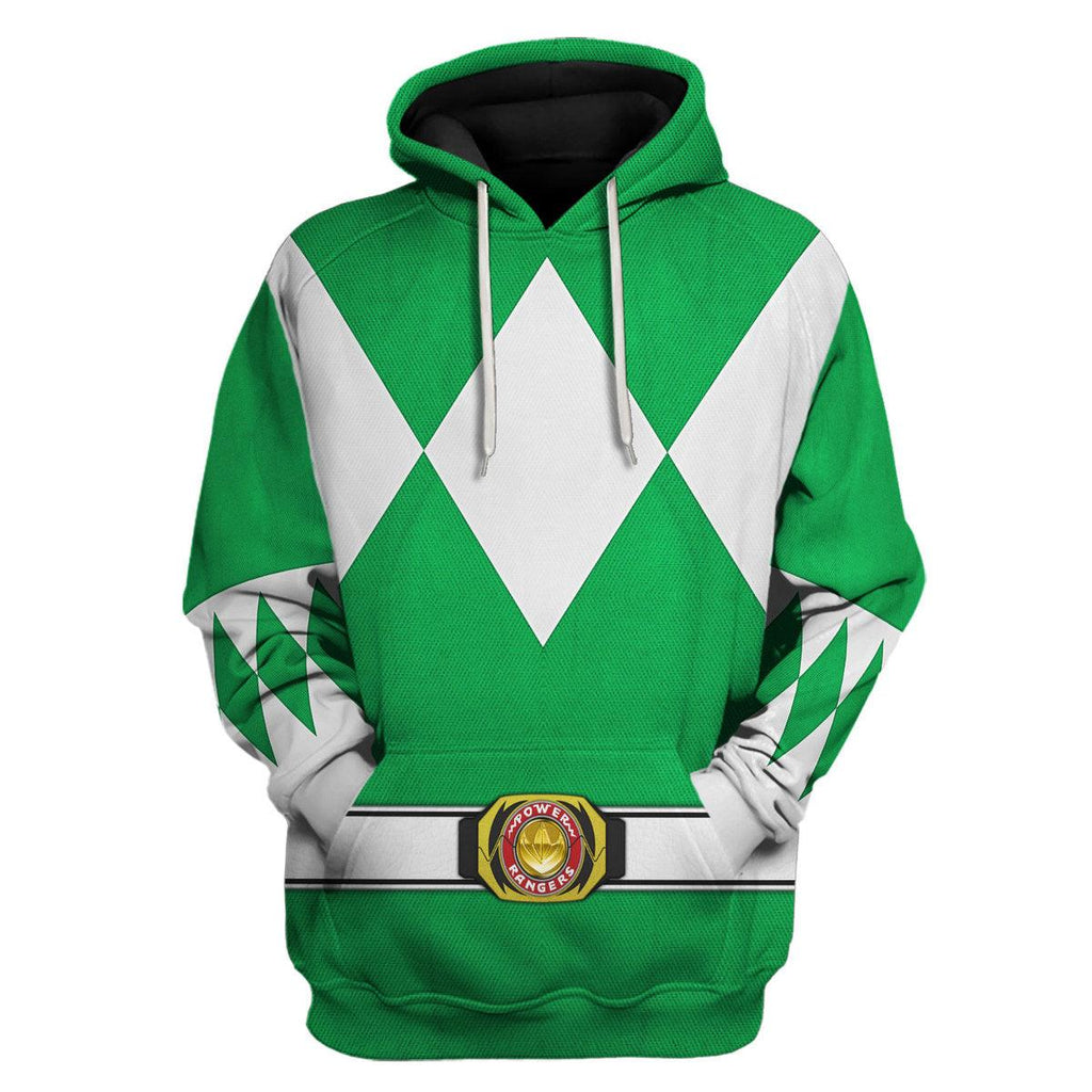 Green Ranger Mighty Morphin Hoodies Sweatshirt T-shirt Hawaiian Tracksuit - CustomsPig.com