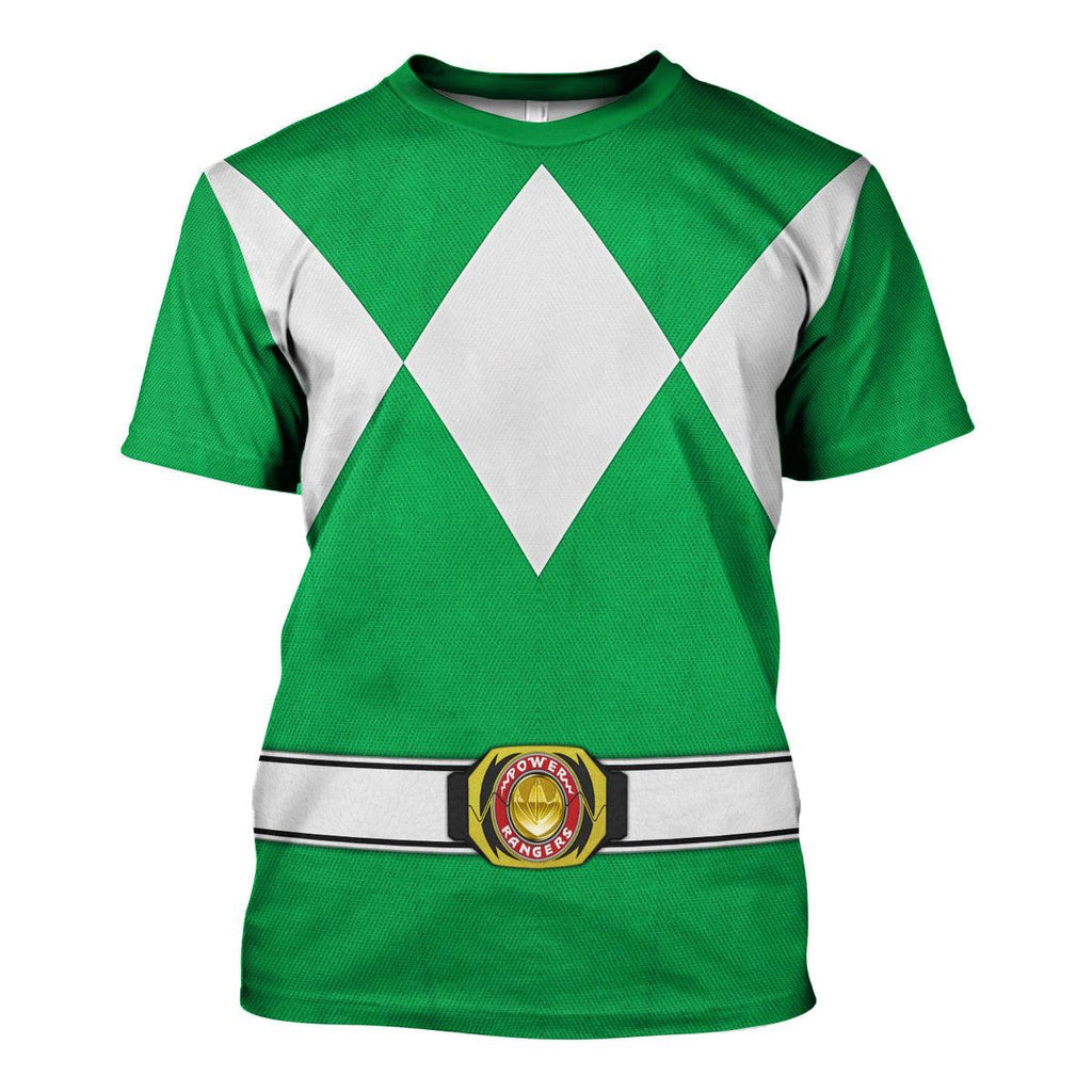 Green Ranger Mighty Morphin Hoodies Sweatshirt T-shirt Hawaiian Tracksuit - CustomsPig.com