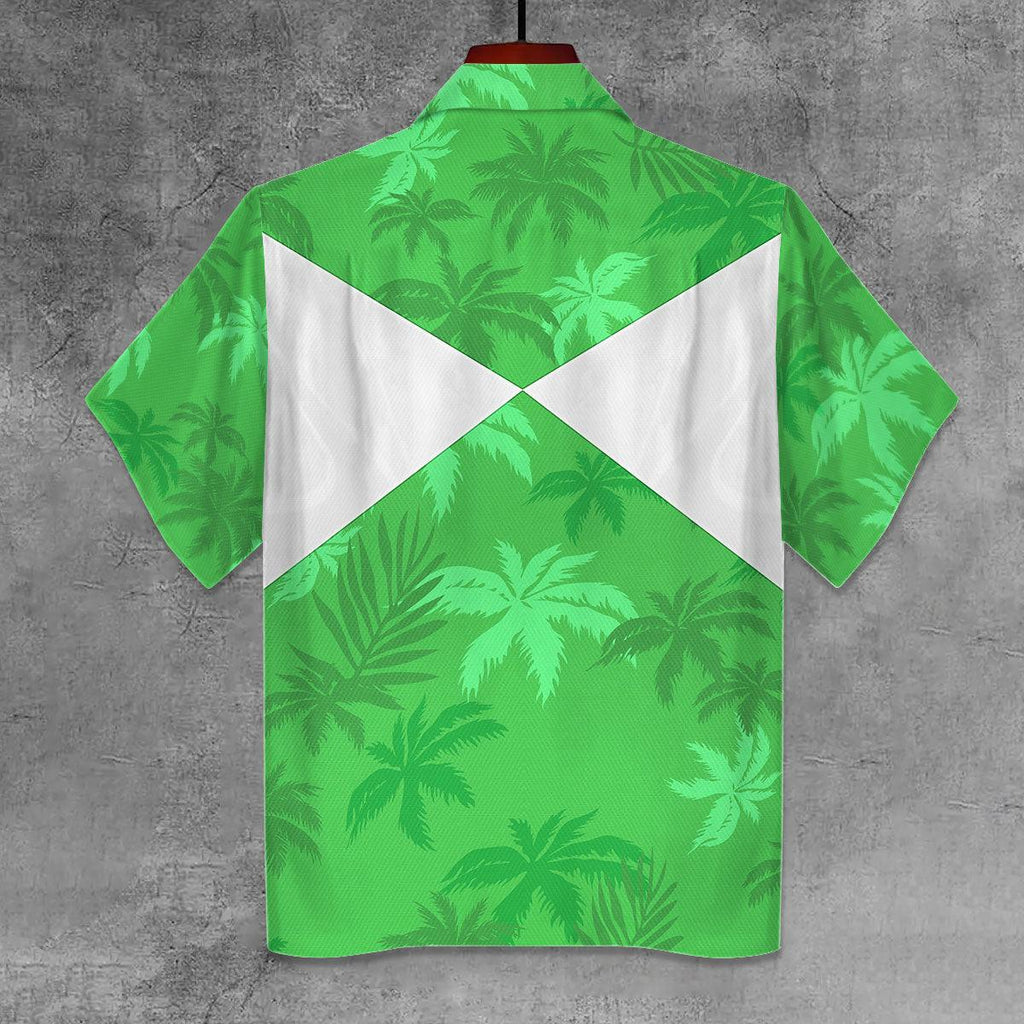 Green Ranger x Tommy Vercetti Hawaiian Shirt & Beach Shorts - CustomsPig.com