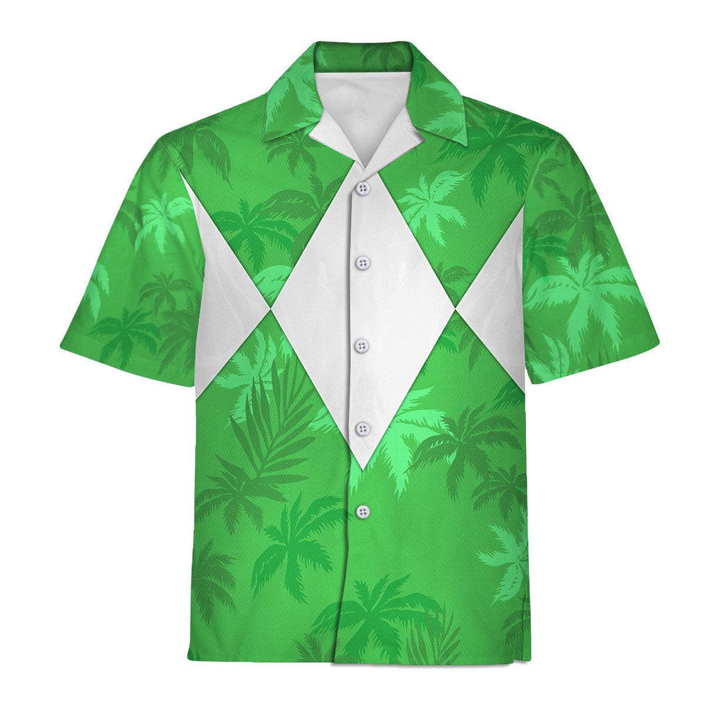 Green Ranger x Tommy Vercetti Hawaiian Shirt & Beach Shorts - CustomsPig.com