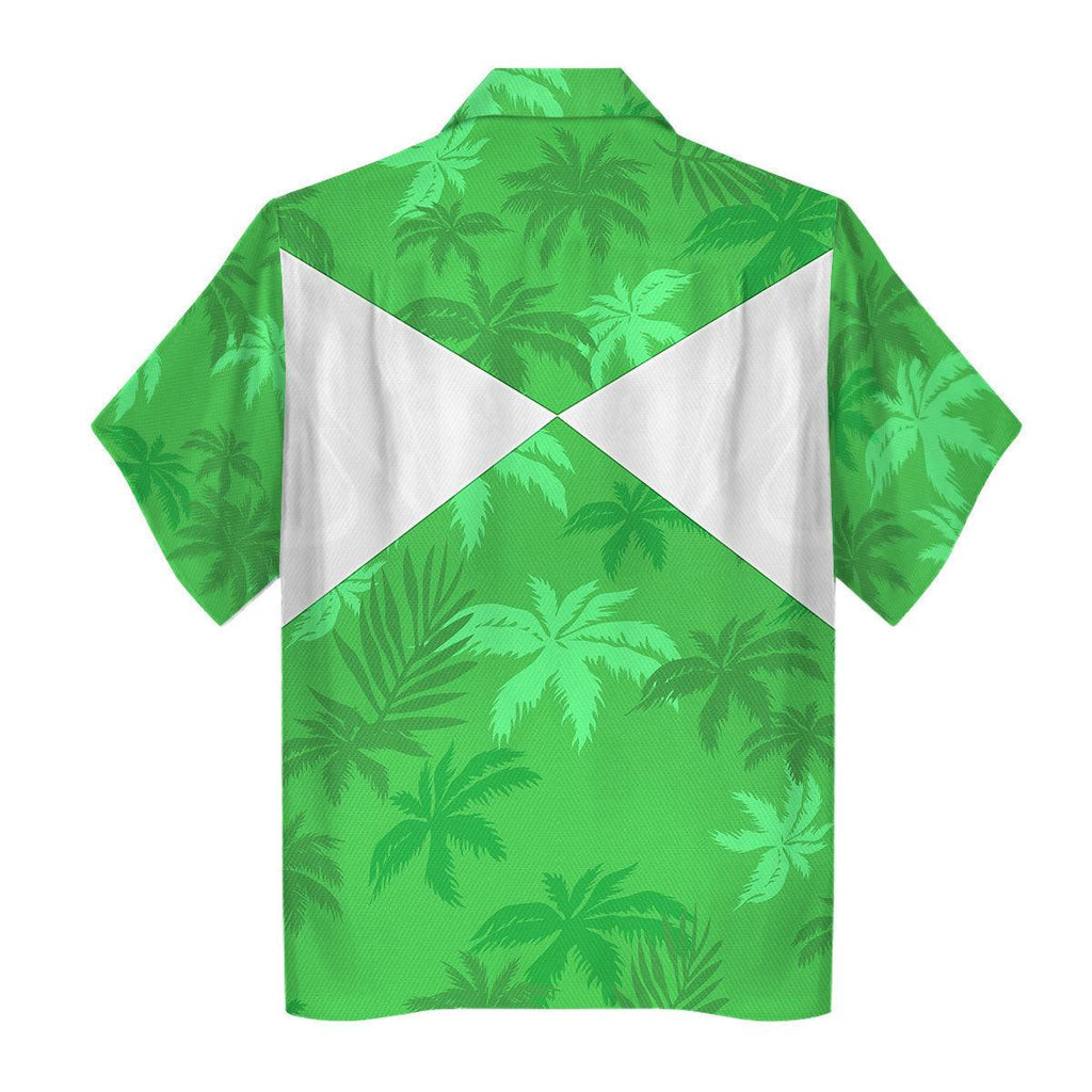 Green Ranger x Tommy Vercetti Hawaiian Shirt & Beach Shorts - CustomsPig.com