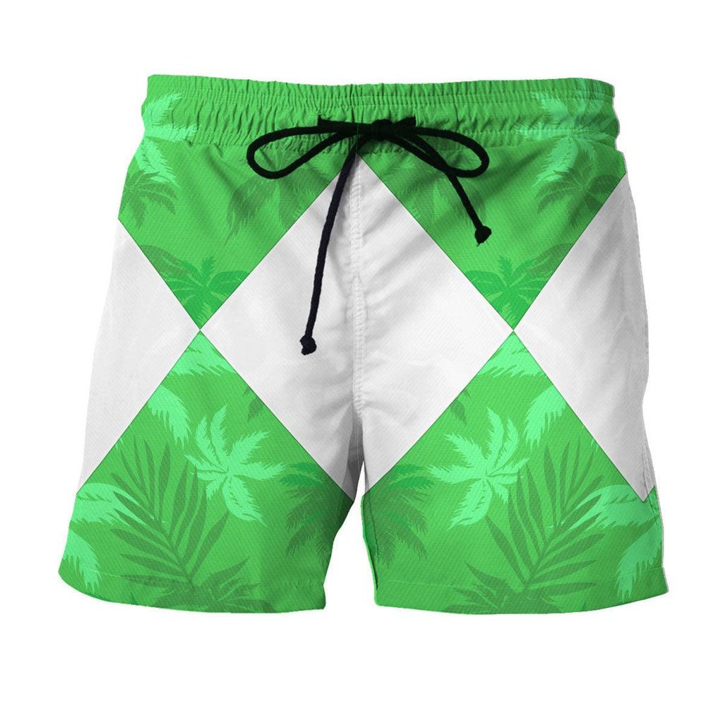 Green Ranger x Tommy Vercetti Hawaiian Shirt & Beach Shorts - CustomsPig.com