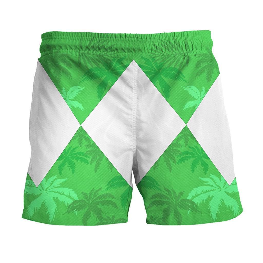 Green Ranger x Tommy Vercetti Hawaiian Shirt & Beach Shorts - CustomsPig.com