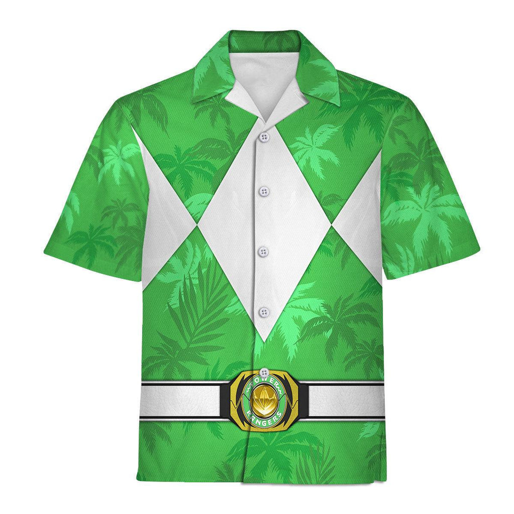 Green Ranger x Tommy Vercetti Hawaiian Shirt Beach Shorts - CustomsPig.com