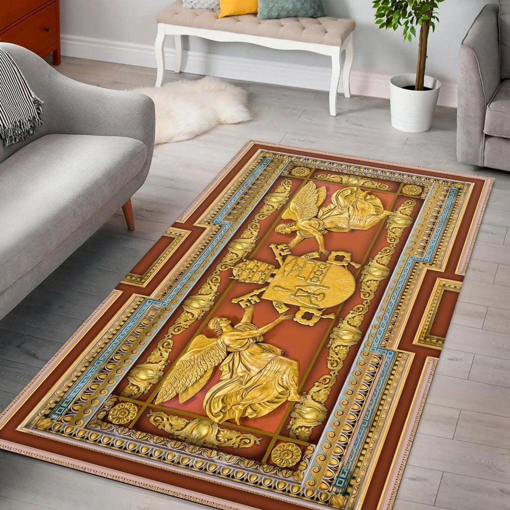 Gregory XVI Coat Of Arms Rug - CustomsPig