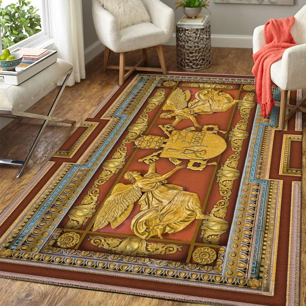 Gregory XVI Coat Of Arms Rug - CustomsPig