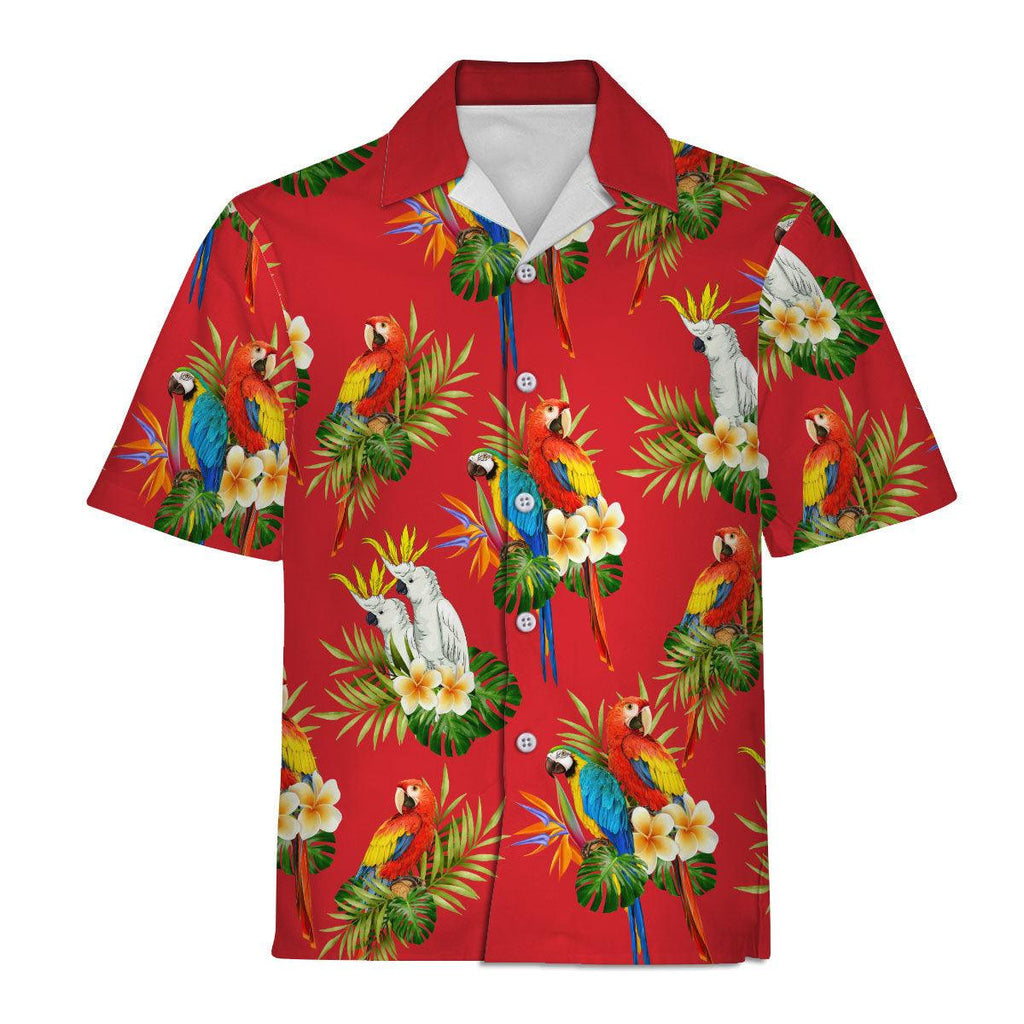 GTA Pacific Legend Parrot Red Hawaiian Shirt - DucG