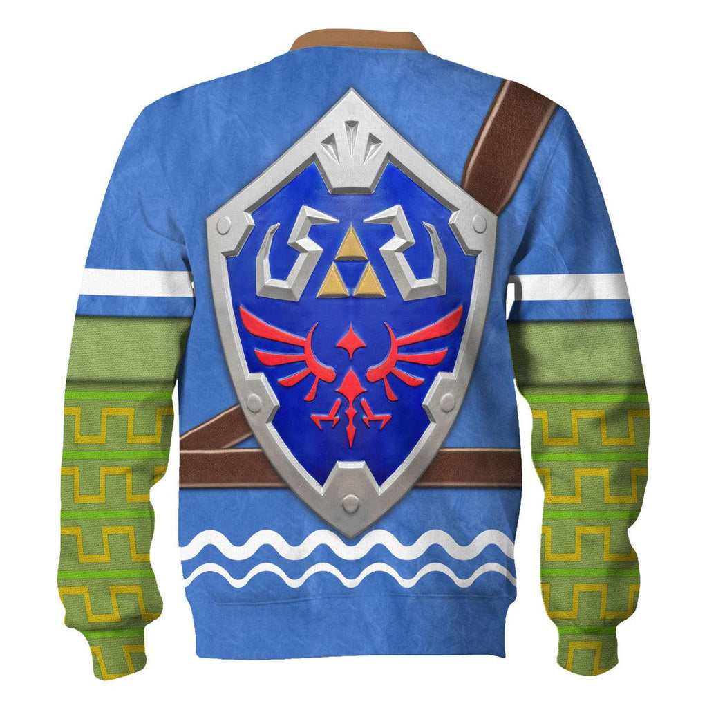 Hero's Clothes - Wind Waker Attire Shield Unisex Hoodie Sweatshirt T-shirt Sweatpants Cosplay - CustomsPig.com