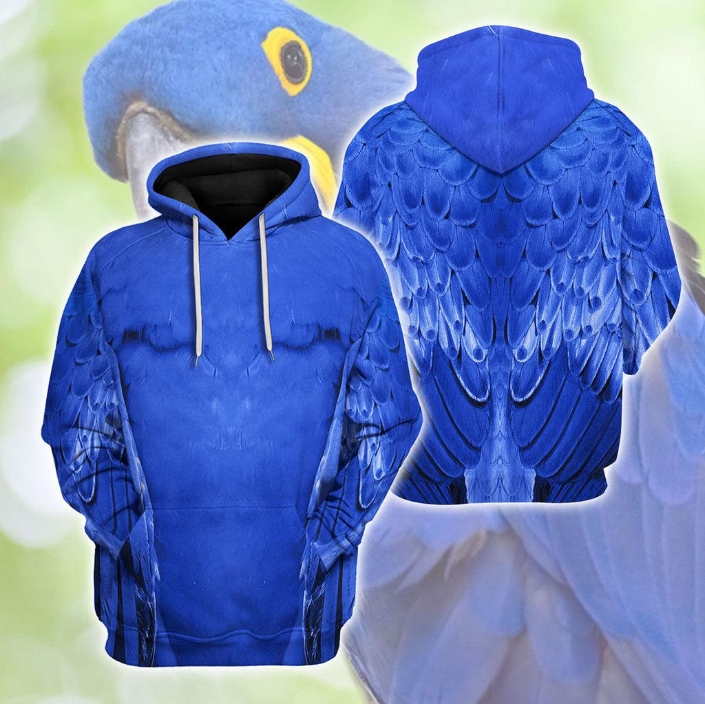 Hyacinth Macaw Animal Cosplay T-shirt Hoodie Sweatpants Apparel - CustomsPig