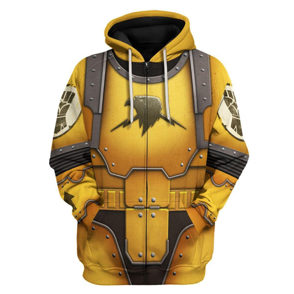 Imperial Fists in Mark III Power Armor T-shirt Hoodie Sweatpants Cosplay - CustomsPig