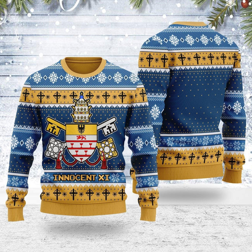 Innocent XI Coat Of Arms Ugly Christmas Sweater - CustomsPig