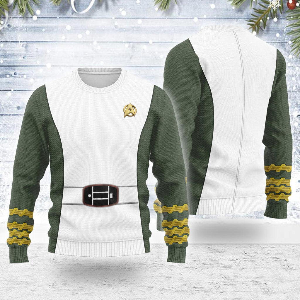 James T. Kirk Themed Costume Christmas Wool Sweater - CustomsPig.com