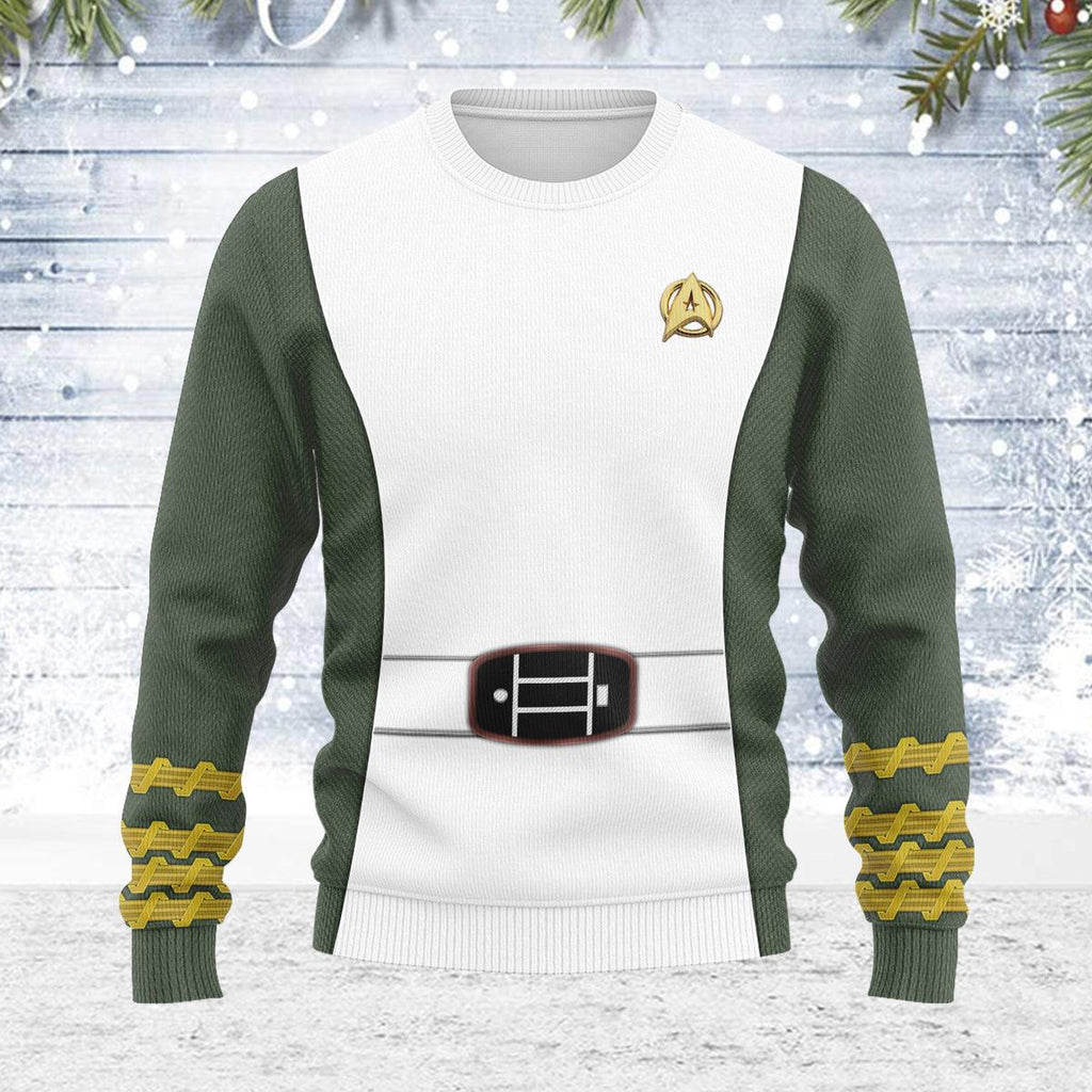 James T. Kirk Themed Costume Christmas Wool Sweater - CustomsPig.com