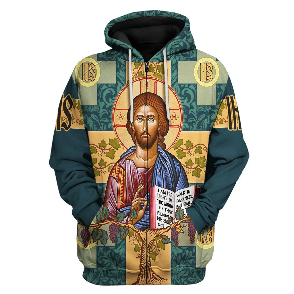 Jesus Greek Orthodoxy Zip Hoodie - CustomsPig