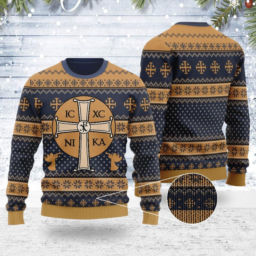 Jesus IC XC Ugly Christmas Sweater - CustomsPig