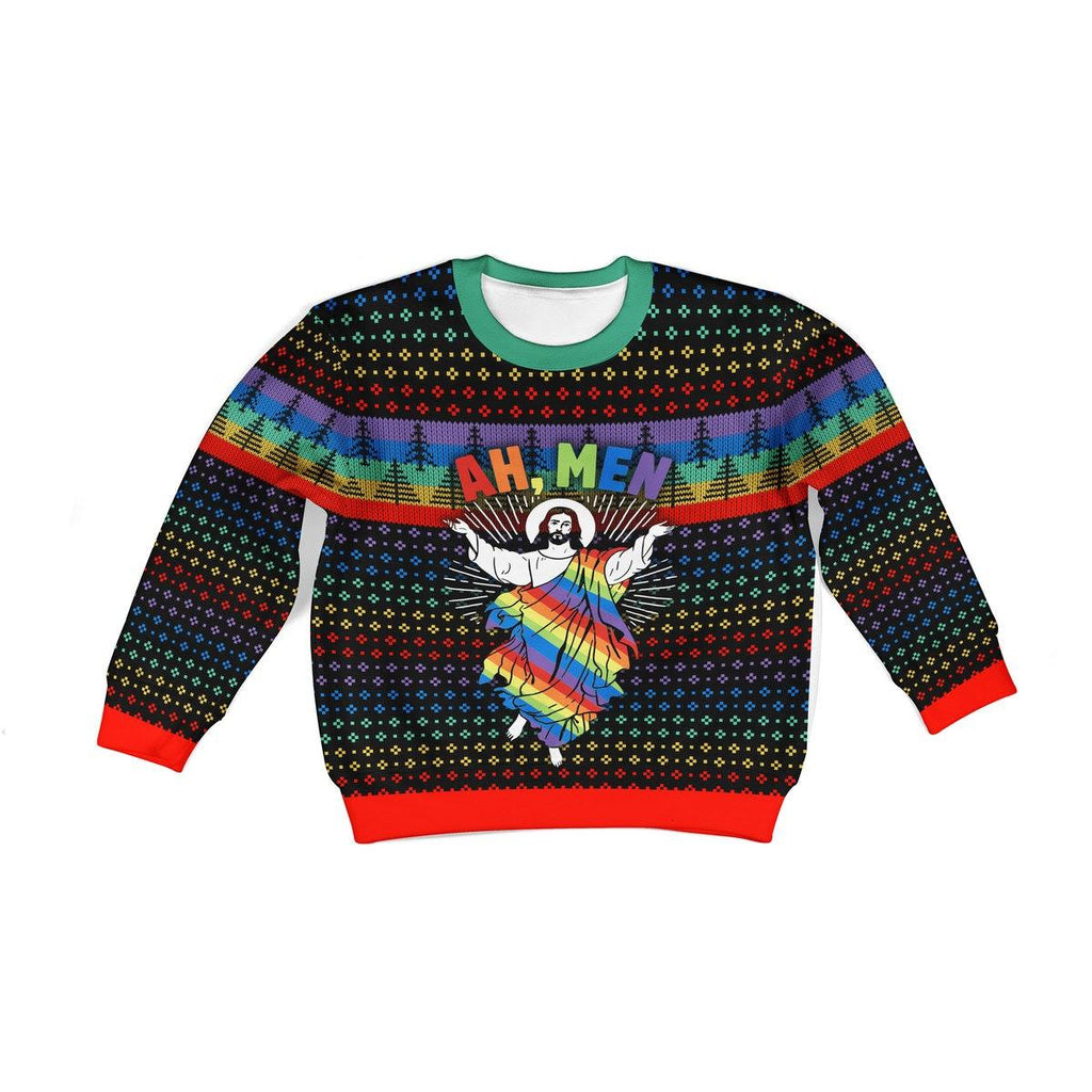 Jesus LGBT Kid Christmas Sweater - CustomsPig