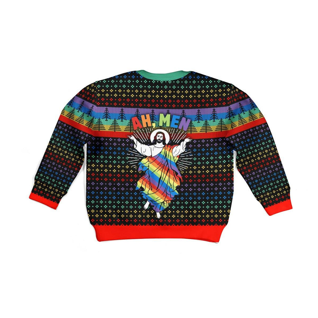 Jesus LGBT Kid Christmas Sweater - CustomsPig