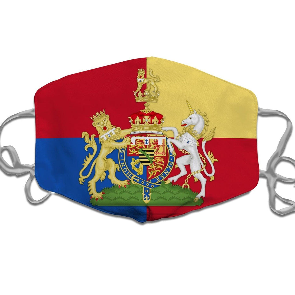 King George V Coat of Arms Face Mask - DucG
