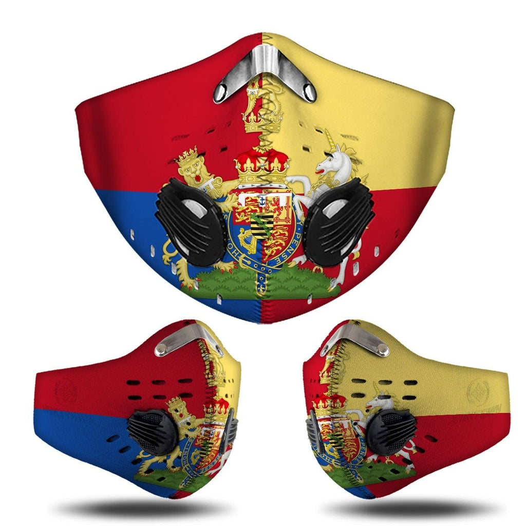 King George V Coat of Arms Face Mask - DucG
