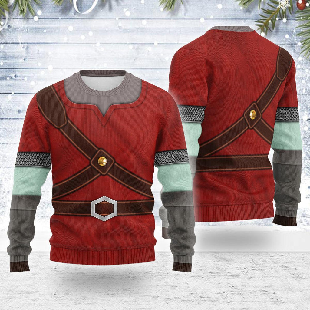 Knights of Skyloft Red Themed Costume Unisex Christmas Wool Sweater - CustomsPig.com