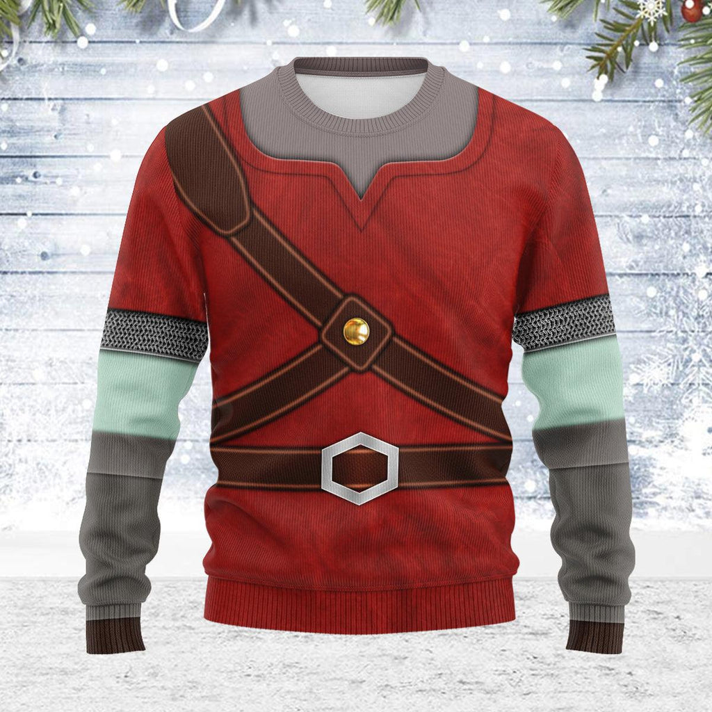 Knights of Skyloft Red Themed Costume Unisex Christmas Wool Sweater - CustomsPig.com