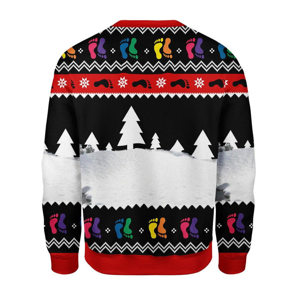 LGBT Bigfoot Christmas Sweater - CustomsPig