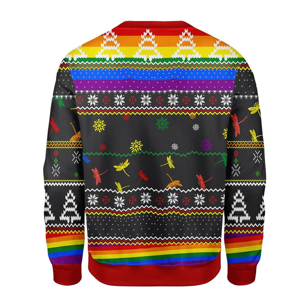 LGBT Dragon Christmas Tree Christmas Sweater - CustomsPig