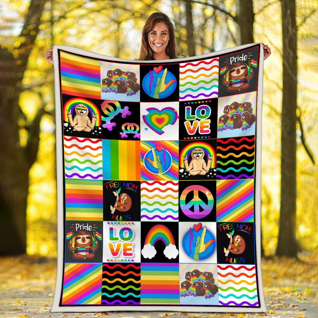 LGBT Sloth Blanket - CustomsPig