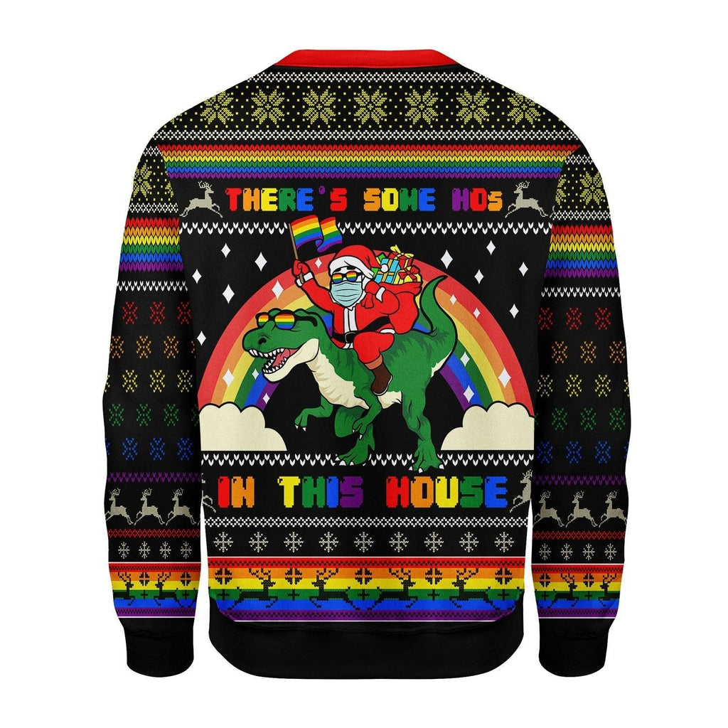 LGBT There's Some Hos In This House Christmas Sweater - CustomsPig