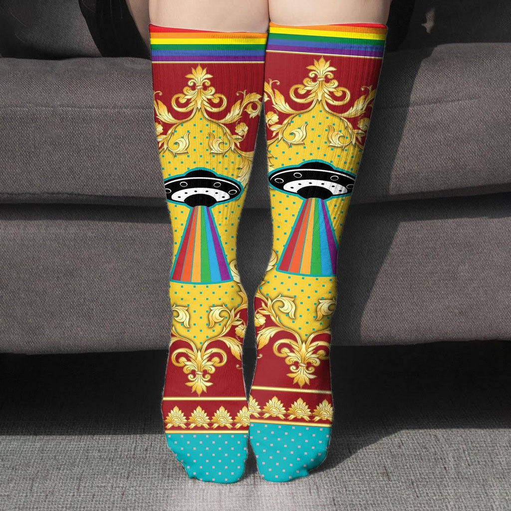 LGBT UFO Socks - CustomsPig