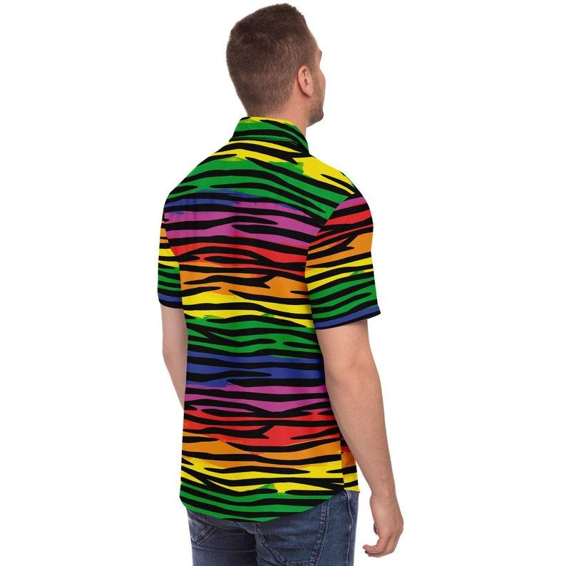 LGBTQ Gay Striped Hawaiian Shirt - CustomsPig