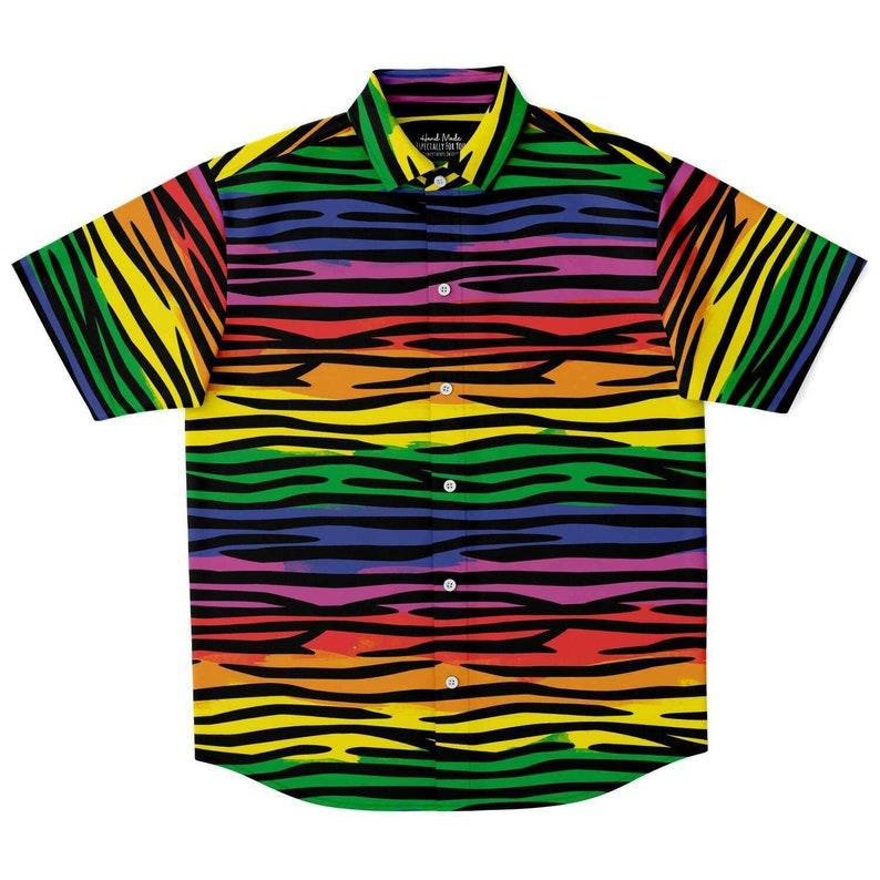 LGBTQ Gay Striped Hawaiian Shirt - CustomsPig