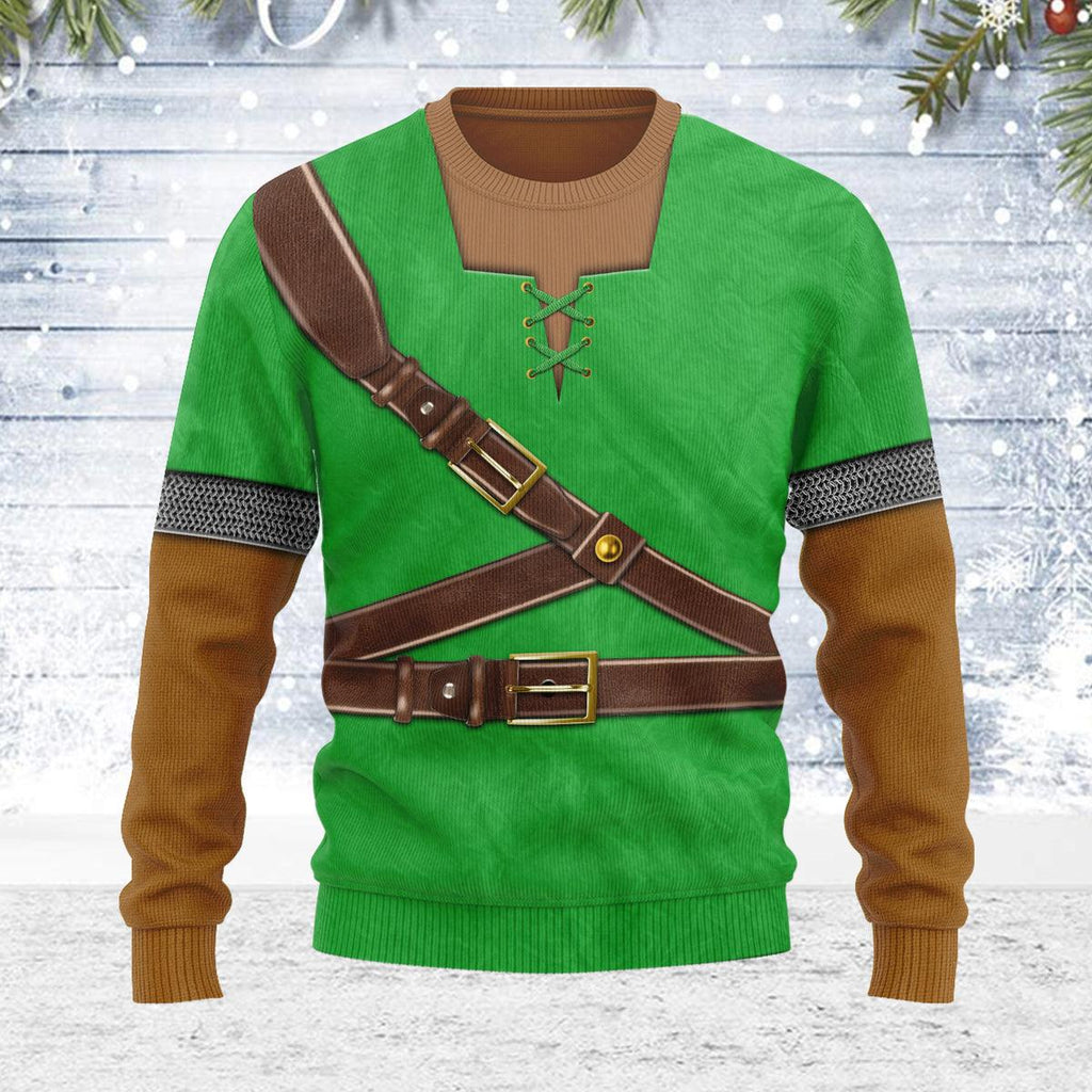 Link Iconic Attire Themed Costume Unisex Christmas Wool Sweater - CustomsPig.com