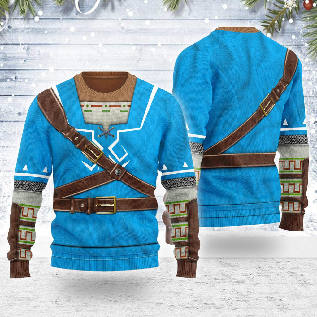 Link Zelda Champions Tunic Themed Costume Unisex Christmas Wool Sweater - CustomsPig.com